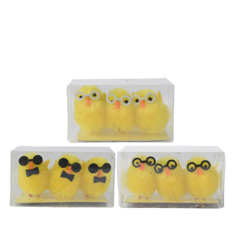 Decoris laska szenilowa z okularami 3 sztuki 3x3x4cm 3 różne kolory