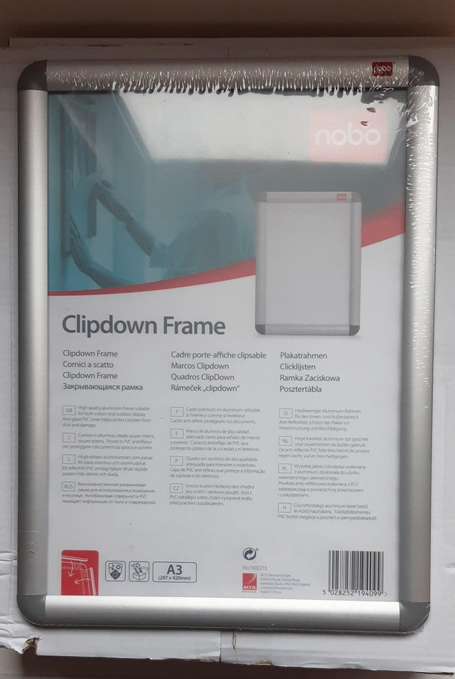 Nobo Click Frame Essence A3 aluminium | 5 sztuk