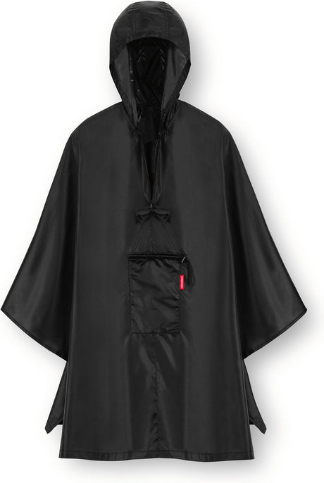 Ponczo przeciwdeszczowe Reisenthel mini maxi poncho - składane - czarne