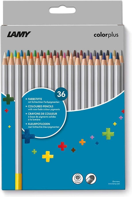Lamy color+ 506 kredek | 36-częściowy | lite drewno lipowe | ergonomiczny kształt trójkąta | gruby rdzeń ø 3,3 mm | w tym składane pudełko | idealny do kreatywnych projektów