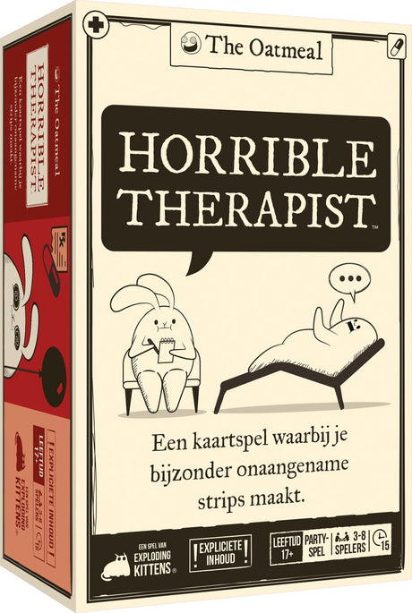 Eksplodujące kocięta okropny terapeuta - zła, zabawna, przezabawna gra towarzyska dla dorosłych - holenderska