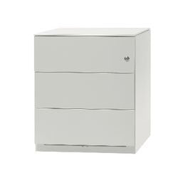 Komoda bisley 3l basic stalowa zamykana na zamek 420x565x500mm jasnoszara
