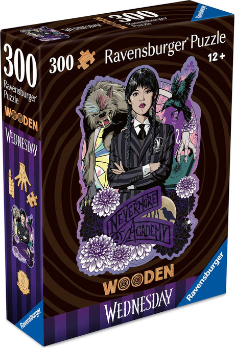 Ravensburger - Środa (serial Netflix) - malowanie na drewnie - puzzle drewniane - 300 elementów