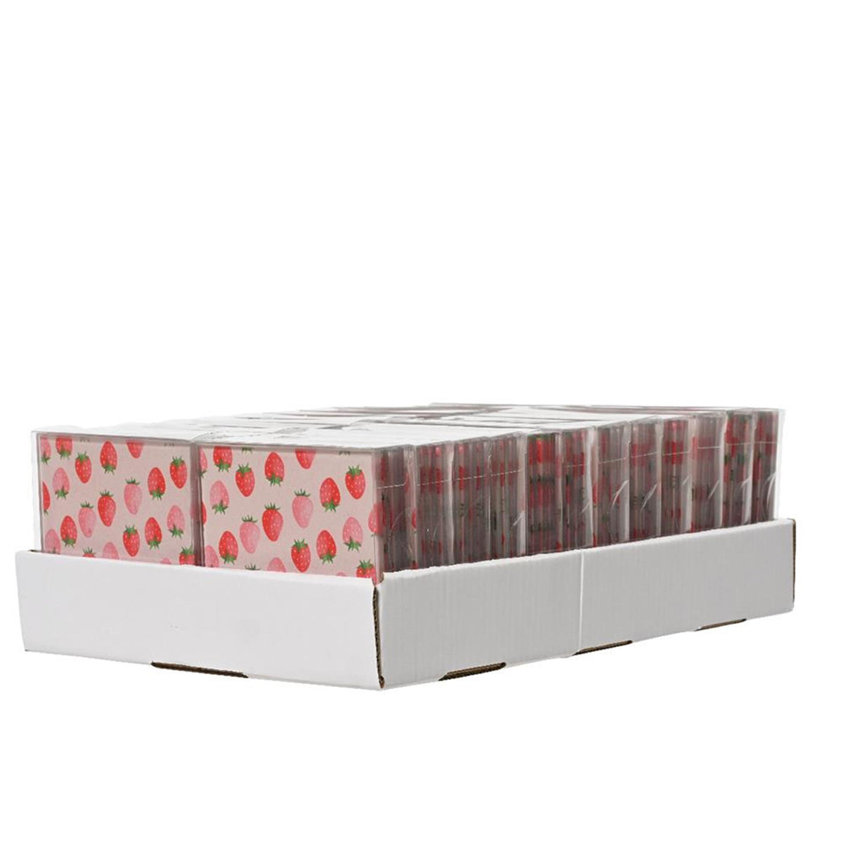 Decoris podstawka truskawkowa wykonana ze szkła 8x8x0,3cm