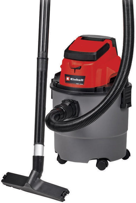 Akumulatorowy odkurzacz Einhell tc-vc 18 15 li solo - power x-change - 18 v li-ion - 15 l - 80 mbar - długość węża - średnica: 1,5 m 36 mm - 72 db - funkcja nadmuchu - w zestawie. 10-częściowy zestaw akcesoriów - nie zawiera. akumulator i ładowarka