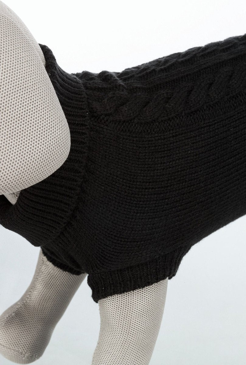 Sweter dla psa Trixie Kenton czarny - ubranka dla psa - 55 cm