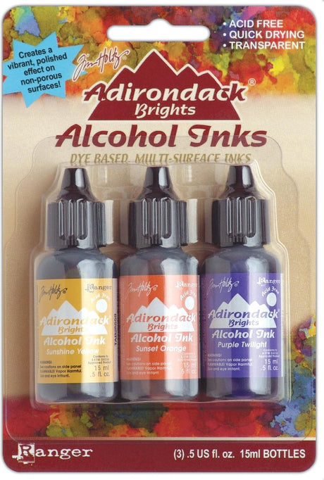 Zestaw atramentów alkoholowych Adirondack żółty pomarańczowy fioletowy