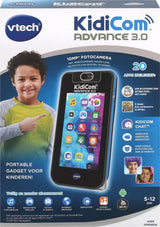 Telefon Vtech kidicom Advance 3.0 - interaktywny telefon komórkowy dla dzieci z aparatem - zabawki edukacyjne - od 5 lat - niebieski