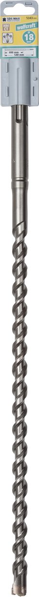 Wolfcraft - wiertło do betonu 18mm - sds max - długość 540mm - węglik do wierteł do betonu - 5343000