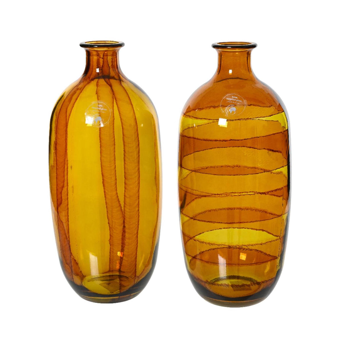 Wazon Decoris szkło z recyklingu wys. 31cm żółty