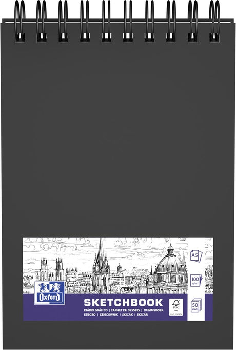 Szkicownik Oxford a5 50 kartek spirala | 5 sztuk