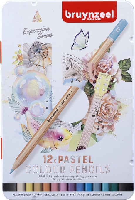 Kredki Bruynzeel w pastelowych odcieniach puszka 12