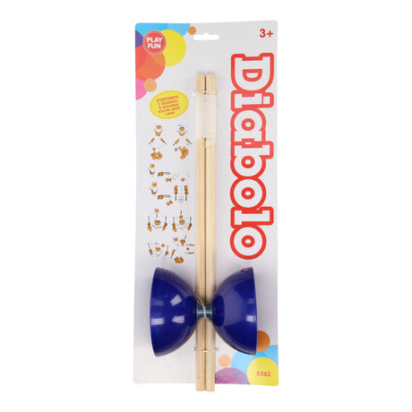 Zabawa diabolo z drewnianymi patyczkami