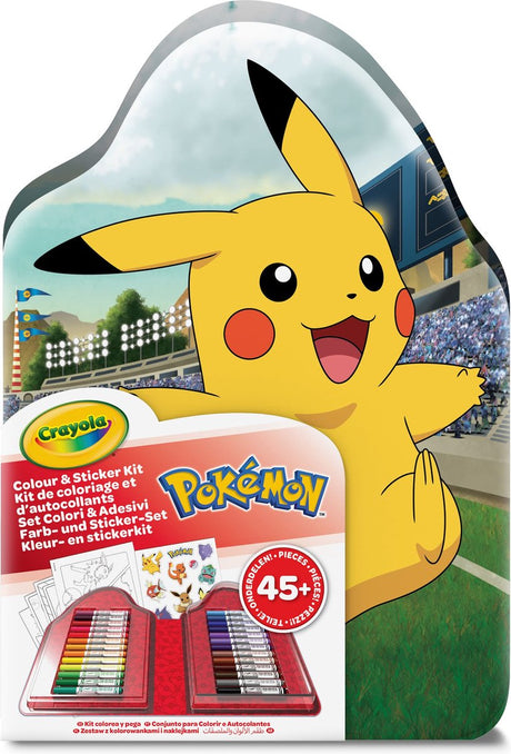Crayola - hobbypakket - pokémon - creatief koffertje - 45 stuks - voor kinderen