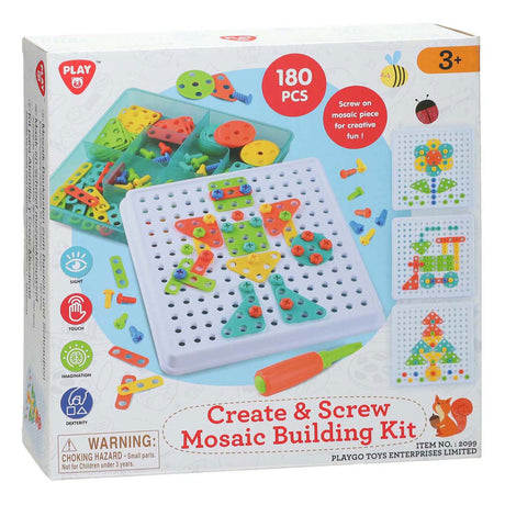 Zestaw konstrukcyjny Playgo mozaika - 180 elementów.