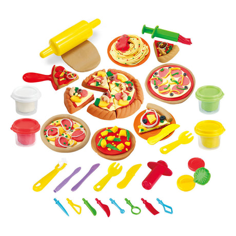 Playgo Mój własny zestaw gliniany do pizzerii - 4 gliniane garnki