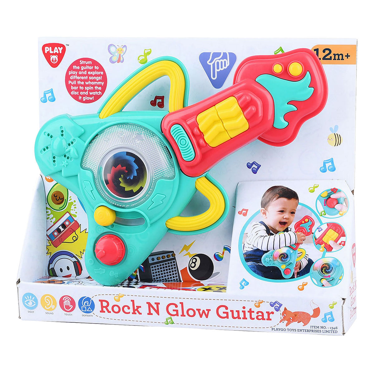 Gitara rockowa Playgo ze światłem i dźwiękiem
