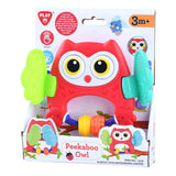 Playgo Peekaboo sowa grzechotka czerwona