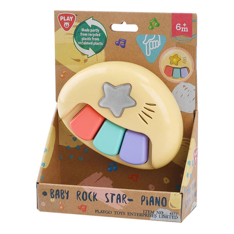 Pastelowe pianino Playgo Baby Star w kształcie gwiazdy rocka