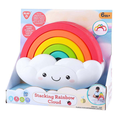 Tęczowa wieża do układania Playgo - 6 szt.