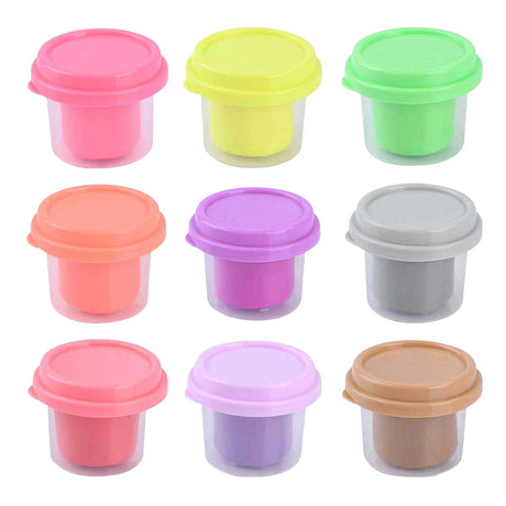 Zestaw glinek Playgo 9 neonowych kolorów - 9x56gram