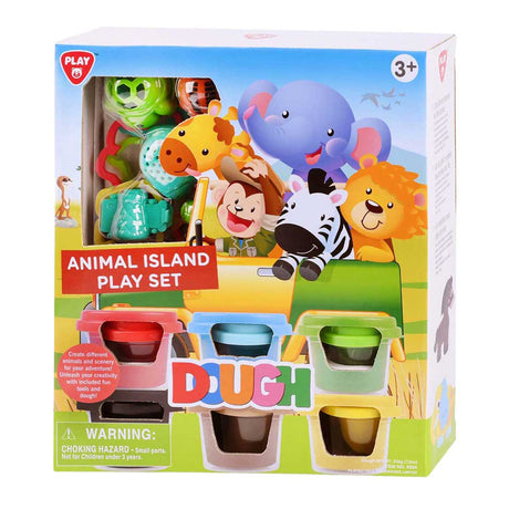 Zestaw gliniany Playgo Animal Island - 6 glinianych garnków