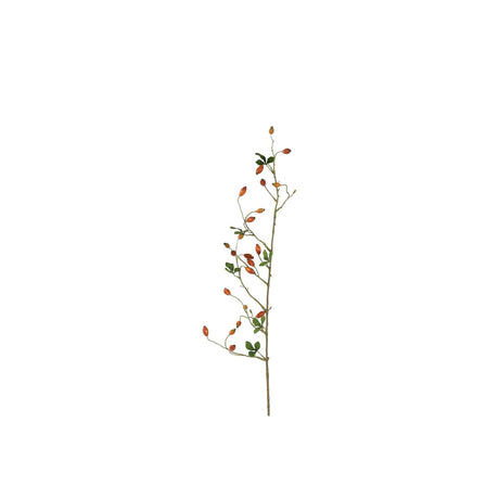 Countryfield sztuczna gałązka dzikiej róży rosa canina pomarańczowa 3,8x5x108cm