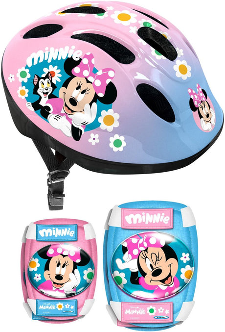 Zestaw kasku Myszki Minnie i nakolanników - mn432507 - 50 56 cm