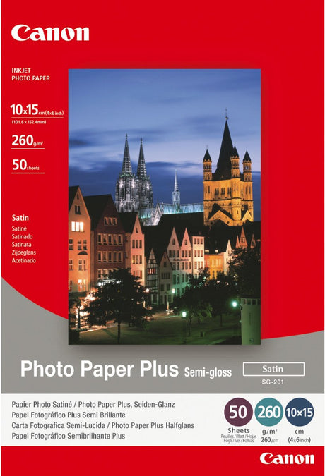 Papier fotograficzny Canon plus półbłyszczący SG-201 1686b015 papier fotograficzny 10 x 15 cm 260 g m² 50 arkuszy półbłyszczący