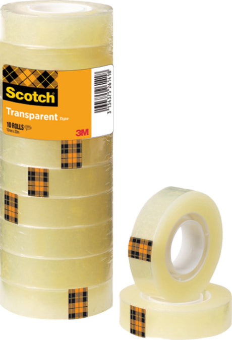 Taśma Scotch ® ogólnego przeznaczenia, przezroczysta, wieża, 15 mm x 33 m, 10 rolek