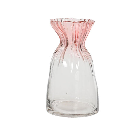 Wazon Decoris ze szkła ø12cm x wys.20,5cm delikatny róż