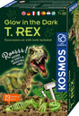 Kosmos świecący w ciemności jedzący t-rex