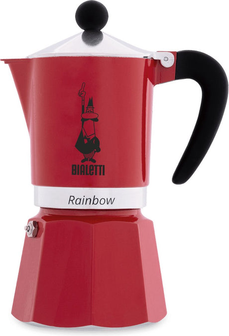 Perkolator Bialetti Rainbow Red – 300 ml – 6 filiżanek – włoski ekspres do kawy