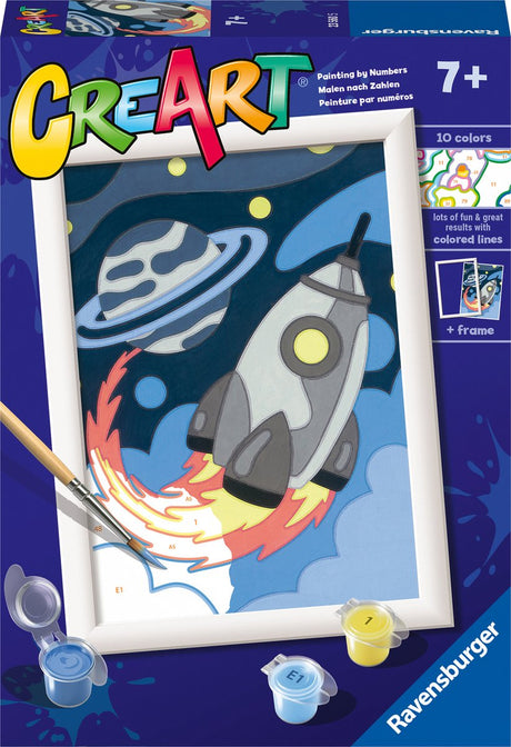 Twórczy odkrywca kosmosu Ravensburger - malowanie po numerach dla dzieci
