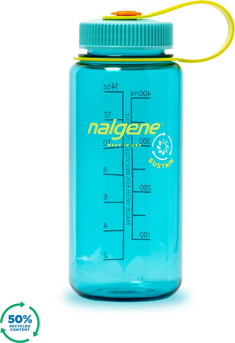 Nalgene - butelka z szeroką szyjką - butelka do picia - butelka na wodę - szczelna - 500 ml - bez BPA - podtrzymania - cerulean