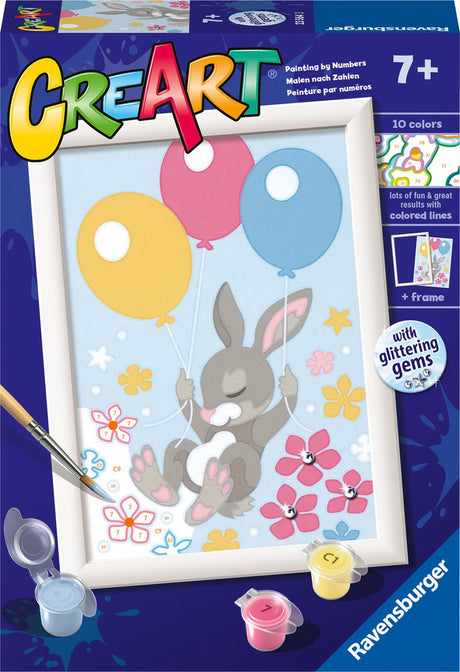 Latający króliczek Ravensburger Creart - malowanie po numerach dla dzieci