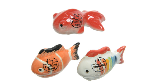 Vis porselein 3 assortie kleuren l7-w5-h3cm