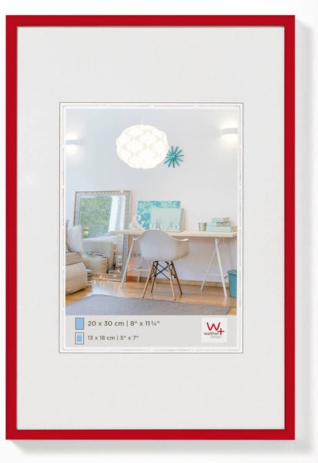Walther new lifestyle - ramka plastikowa - rozmiar zdjęcia 20x30 cm - czerwona