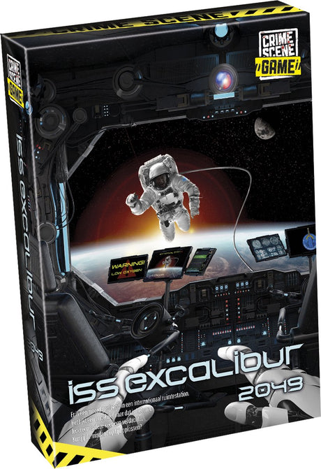 Taktyczne miejsce zbrodni iss excalibur 2049 – gra planszowa – gra kryminalna – futurystyczna tajemnica w kosmosie – dogłębne dochodzenie i dedukcja – seria scen zbrodni – studio burzy gier – 1 lub więcej graczy – od 18 lat