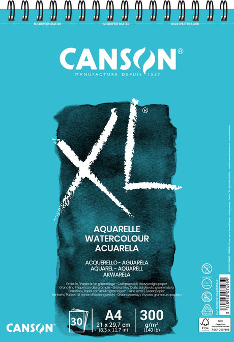 Szkicownik Canson XL akwarela - 300g m - a4 - 30 ark