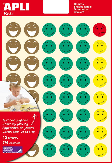 Apli kids 12xprześcieradeł, 576xnaklejek, złoty zielony żółty czerwony