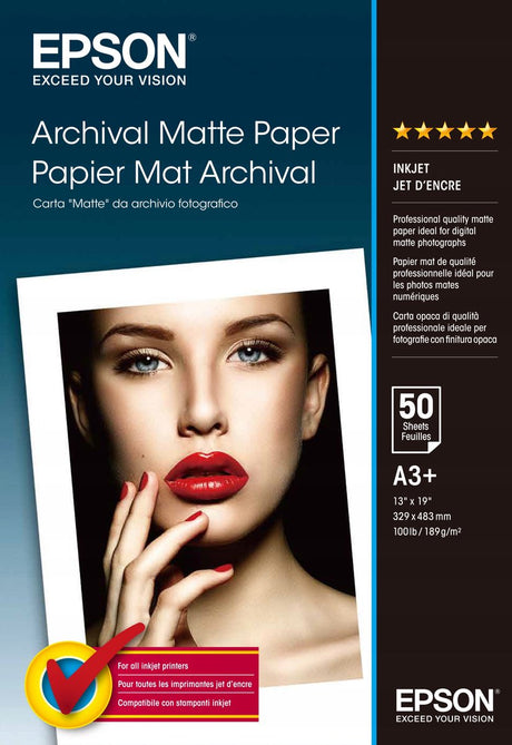 Papier fotograficzny matowy Epson a3+ 189g 50 ark