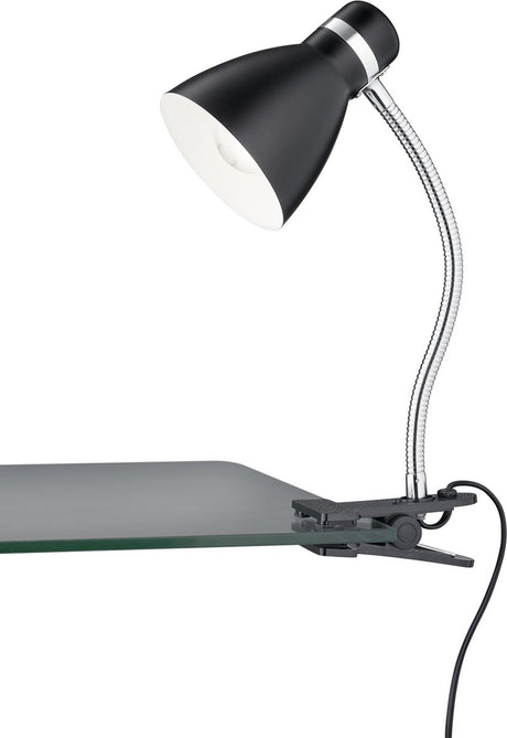 Rl live your light reality harvey – lampa zaciskowa – czarny mat – wył. 1x e27 4w