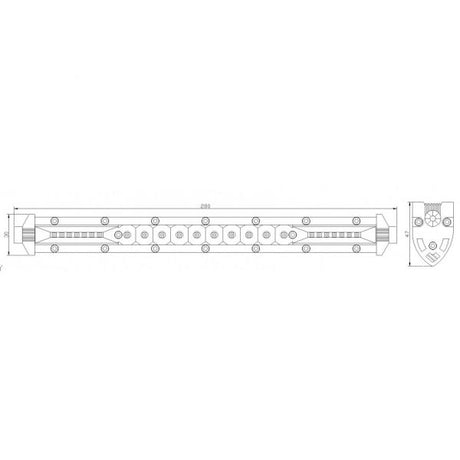 Lampa robocza powodziowa 28 cm.