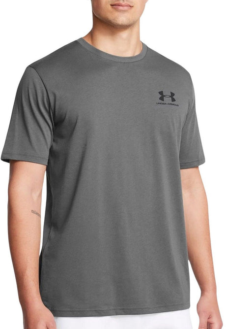 Under armour ua m sportstyle lc ss heren sportshirt - grijs - zwart xxl