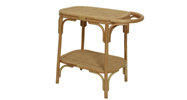 Side table rattan indoor natural 38x60x65cm