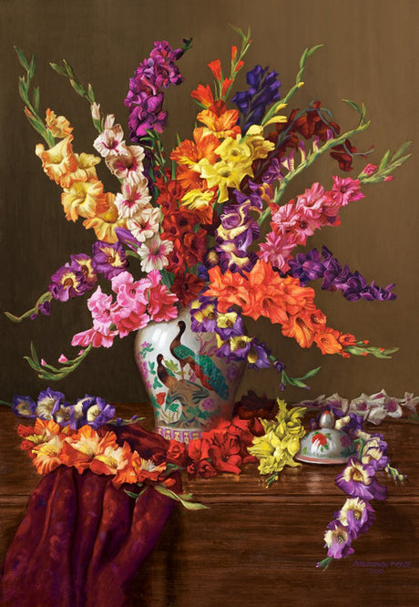 Puzzle Castorland mieczyki w chińskim wazonie 1000 elementów