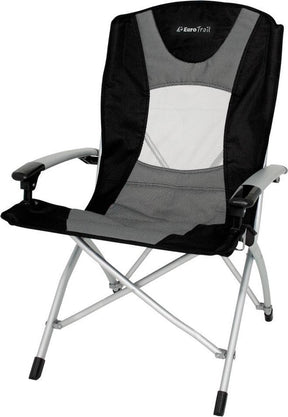 Eurotrail camping stoel lyon - charcoal zwart