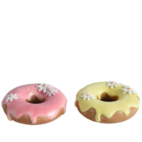 Dekoracyjna rzeźba pączka wykonana z żywicy poliestrowej średnica 9,5 cm x 3,5 cm 2 różne ręcznie robione