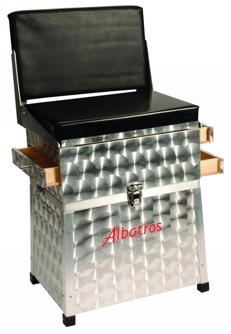 Aluminiowy kosz podsiodłowy Albatros - 36 x 25 x 46 cm - szary